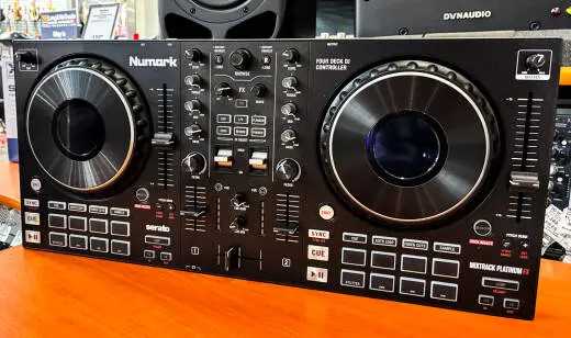 Numark - Mixtrack Platinum FX 4-Deck DJ Controller with Jog Wheel Displays and FX Paddles